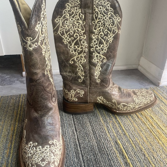 Bottes Western Cowgirl Corral Vintage – Marron à Franges – Femme 7.5 M